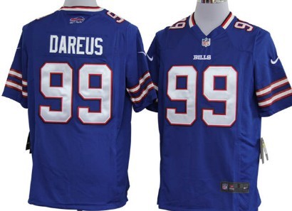NFL Buffalo Bills 99 Defensive Tackle Marcell Dareus Blue Game Jersey